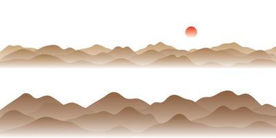 Chinese stijl Chinese inkt landschap berg illustratie vector