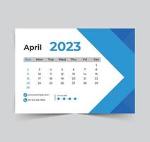 2023 kalender gelukkig nieuw jaar ontwerp vector