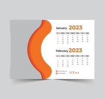 2023 kalender gelukkig nieuw jaar ontwerp vector