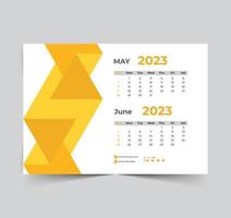 2023 kalender gelukkig nieuw jaar ontwerp vector