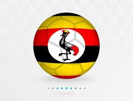 Amerikaans voetbal bal met Oeganda vlag patroon, voetbal bal met vlag van Oeganda nationaal team. vector