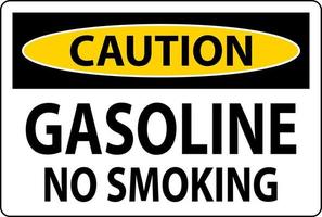 voorzichtigheid teken benzine, Nee roken Aan wit achtergrond vector