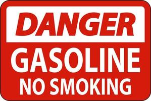 Gevaar teken benzine, Nee roken Aan wit achtergrond vector