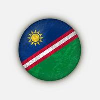 land Namibië. vlag van namibië. vectorillustratie. vector