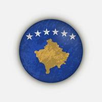 land kosovo. kosovo vlag. vectorillustratie. vector