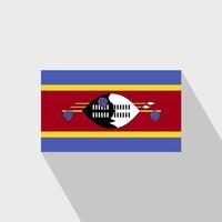 Swaziland vlag lang schaduw ontwerp vector