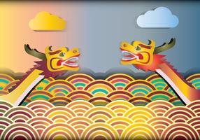 Dragon Boat Racing Illustratie vector