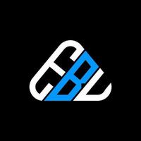 ebu brief logo creatief ontwerp met vector grafisch, ebu gemakkelijk en modern logo in ronde driehoek vorm geven aan.