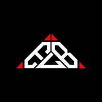 elb brief logo creatief ontwerp met vector grafisch, elb gemakkelijk en modern logo in ronde driehoek vorm geven aan.