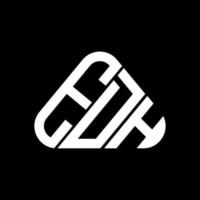 edh brief logo creatief ontwerp met vector grafisch, edh gemakkelijk en modern logo in ronde driehoek vorm geven aan.