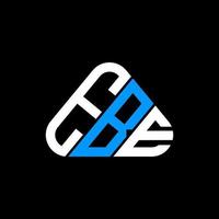 ebe brief logo creatief ontwerp met vector grafisch, ebe gemakkelijk en modern logo in ronde driehoek vorm geven aan.