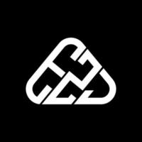 ezj brief logo creatief ontwerp met vector grafisch, ezj gemakkelijk en modern logo in ronde driehoek vorm geven aan.