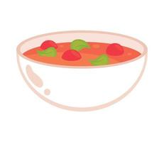 tomaat soep Italiaans voedsel vector