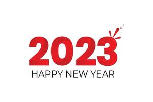 gelukkig nieuw jaar 2023 tekst typografie ontwerp vector illustratie