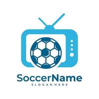 televisie voetbal logo sjabloon, Amerikaans voetbal logo ontwerp vector