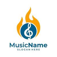 brand muziek- logo vector. muziek- brand logo ontwerp sjabloon vector