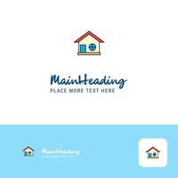 creatief huis logo ontwerp vlak kleur logo plaats voor slogan vector illustratie