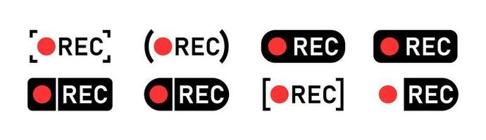 Vermelding teken set, rood paneel, Vermelding vector