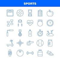 sport- lijn icoon voor web afdrukken en mobiel uxui uitrusting zo net zo basketbal basketbal bal bal spel sport- prijs medaille pictogram pak vector