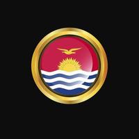 Kiribati vlag gouden knop vector