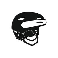 hockey helm zwart gemakkelijk icoon vector