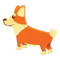 corgi hond aan het wachten icoon, tekenfilm stijl vector