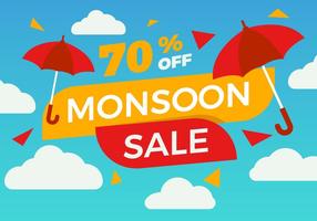 Gratis Monsoon Poster Sale Vector