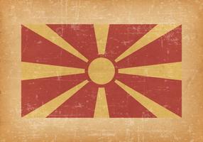 Vlag van Macedonië op Achtergrond Grunge vector