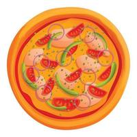 Italiaans pizza icoon, tekenfilm stijl vector