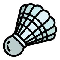 badminton shuttle icoon, schets stijl vector