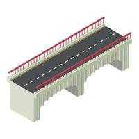 bouw brug icoon, isometrische stijl vector