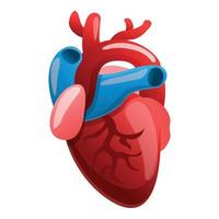 cardiologie menselijk hart icoon, tekenfilm stijl vector