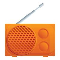 camping radio icoon, tekenfilm stijl vector