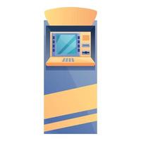Geldautomaat terminal icoon, tekenfilm stijl vector