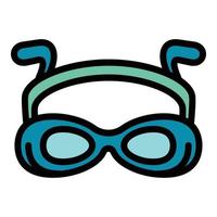 zwemmen stofbril icoon, schets stijl vector