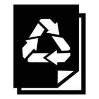recycle papier icoon, gemakkelijk stijl vector
