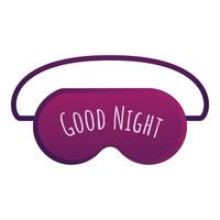 mooi zo nacht slapen masker icoon, tekenfilm stijl vector