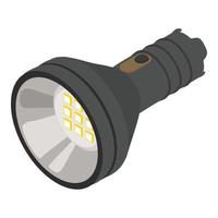 LED zaklamp icoon, isometrische stijl vector