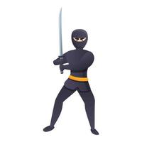 katana Ninja icoon, tekenfilm stijl vector