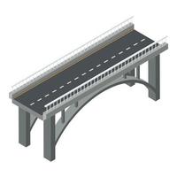 aquaduct brug icoon, isometrische stijl vector