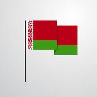 Wit-Rusland golvend vlag ontwerp vector