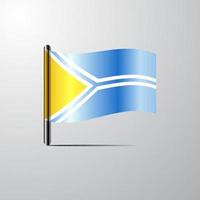 tuva golvend glimmend vlag ontwerp vector