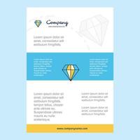 sjabloon lay-out voor diamant comany profiel jaar- verslag doen van presentaties brochure brochure vector achtergrond