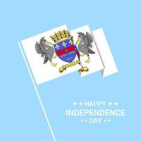 heilige barthélemy onafhankelijkheid dag typografisch ontwerp met vlag vector