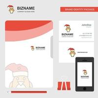 Kerstmis pinguïn bedrijf logo het dossier Hoes bezoekende kaart en mobiel app ontwerp vector illustratie