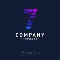 7 bedrijf logo ontwerp vector