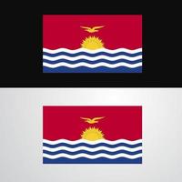 Kiribati vlag banier ontwerp vector