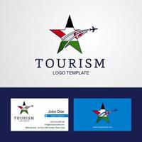 reizen western Sahara vlag creatief ster logo en bedrijf kaart ontwerp vector