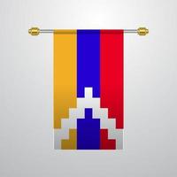 Nagorno karabach republiek hangende vlag vector