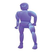 paars robot icoon, tekenfilm stijl vector